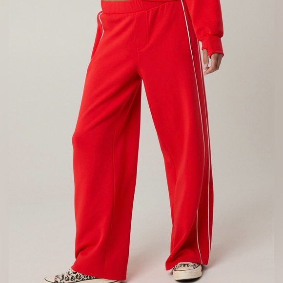 aerie Pants - OFFLINE By Aerie Women’s ChillUp Track Trouser Color Bright Red Size L